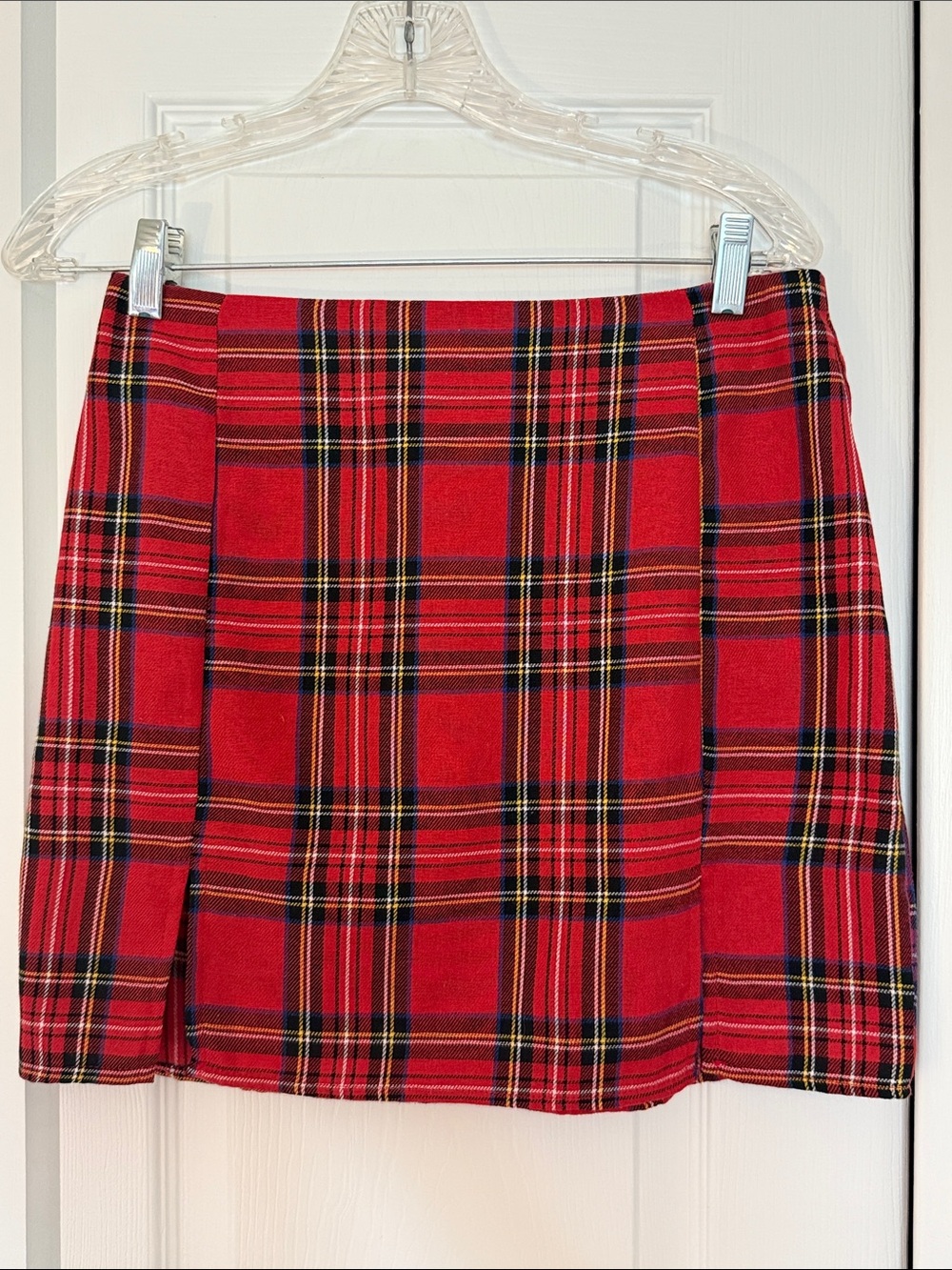 Red Plaid Mini Skirt - Classic Tartan Style